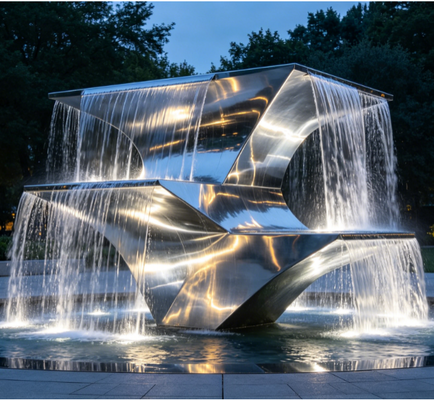 Stainless Steel Water Feature Customized Outdoor Garden Fountain Sculpture Designed for Landscape Focal Points and Yard Enhancements