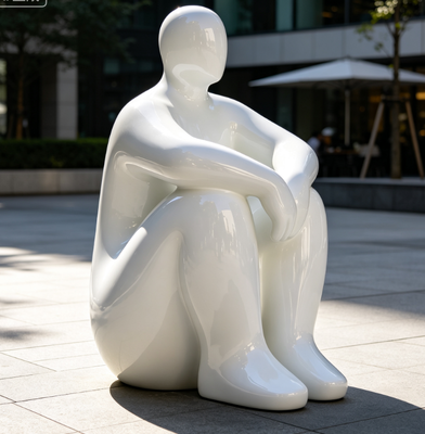 Good price Original Design Modern Abstract Human Figure Stainless Steel Sculpture Spray Painted Indoor Outdoor Decor Statue online