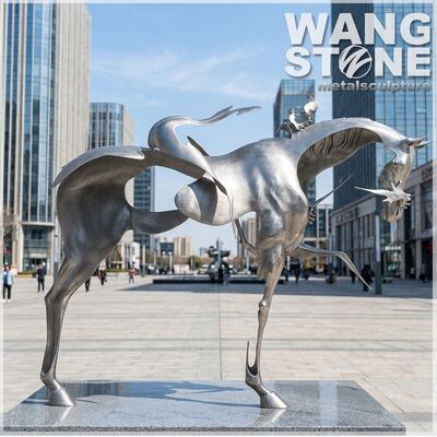 The Echo of Horizon | Modern Abstract Stainless Steel Sculpture for Luxury Estates & Plazas