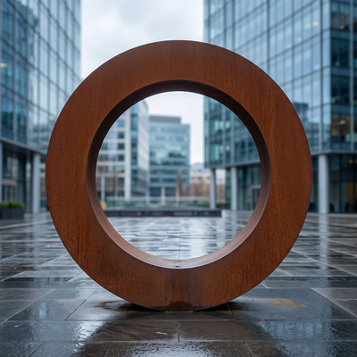 The Infinite Circle — Monumental Weathering Steel Installation