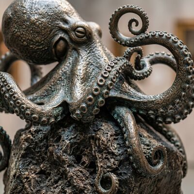 Handcrafted Bronze Octopus Statue For Garden Decoration