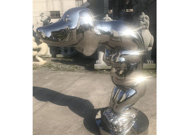 Decoration Metal Steel Dog Sculpture, Stainless Steel Dog Sculpture