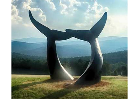 250cm Height Forging Bronze Whale Sculpture For Outdoor