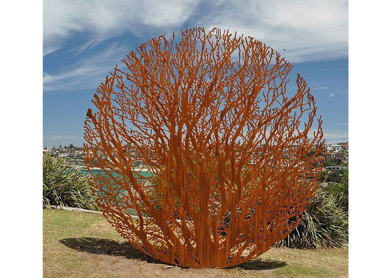 Laser Cutting Rusty Corten Steel Metal Tree Garden Sculpture