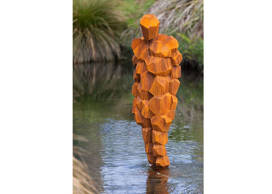 200cm Height Life Size Corten Steel Man Sculpture