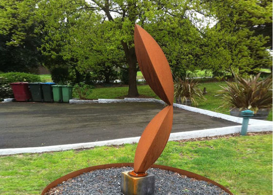 Rusty Corten Steel Metal Cactus Sculpture For Garden
