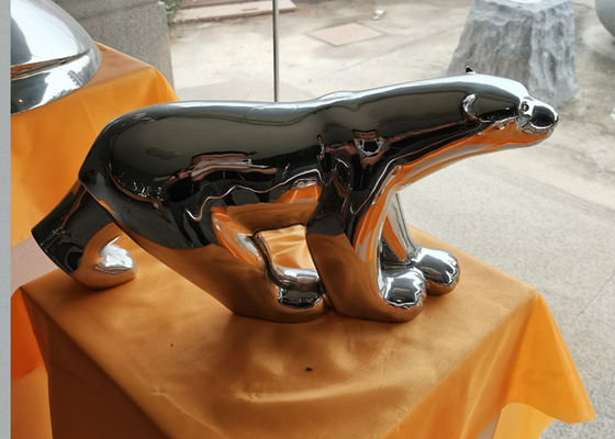 Decorative Polished Stainless Steel Bear Sculpture