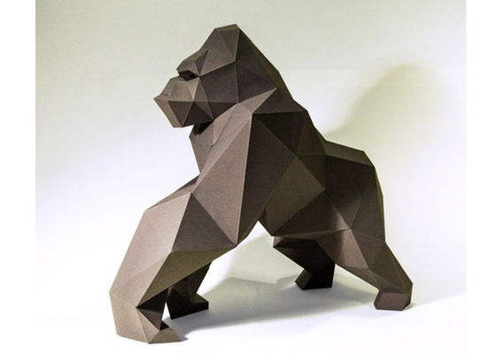 Contemporary Painted Stainless Steel Ape Sculpture 100cm Height