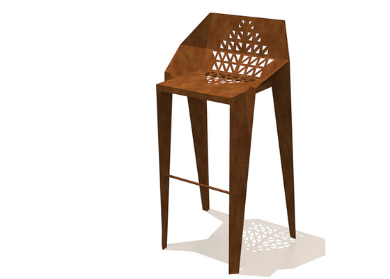 120cm Height Corten Steel Outdoor / Indoor Decorative Chair
